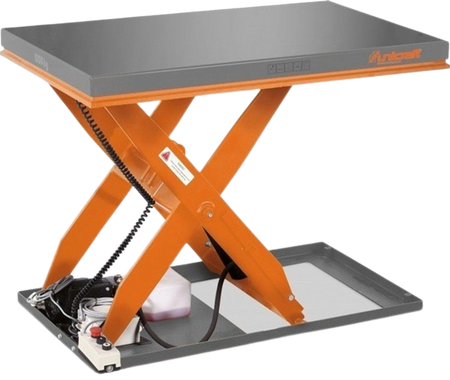 Hydrauliczny nożycowy stół podnośny Unicraft (udźwig: 2000 kg, wymiary: 1300x800 mm, podnoszenie min/max: 190/1010 mm) 32240151