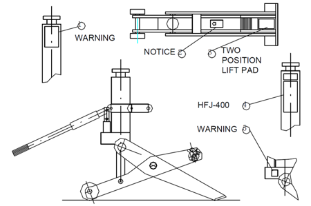 Podnośnik hydrauliczny wózków widłowych (udźwig: 7 T) 310658