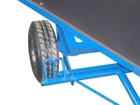 Wózek platformowy ręczny (koła: pełna guma 400 mm, nośność: 1500 kg, wymiary: 1000x2000 mm) 13340565