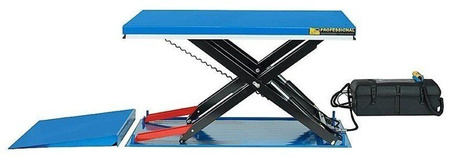 Podnośnik, podest nożycowy (udźwig: 1000 kg, wymiary platformy: 3000x800 mm, wysokość podnoszenia min/max: 300-1500 mm, moc: 1,5kW) 01876618