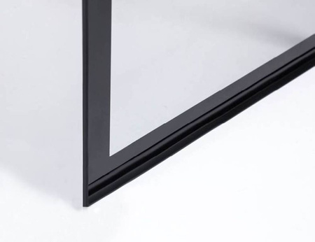 Calbati Ścianka prysznicowa 80 cm asymetryczna kratka szkło 8mm 23179602