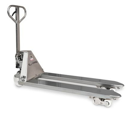 Wózek paletowy unoszący, paleciak ze stali nierdzewnej INOX (udźwig: 2500 kg, długość wideł: 1150 mm) 54582909