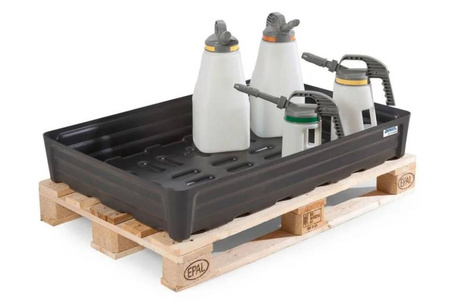 Wanna na małe pojemniki z polietylenu (PE), bez kraty, 120 l, 1168 x 784 x 180 72279223