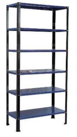 Regał metalowy z osłonami bocznymi i osłoną tylną, 5-półkowy (wymiary: 2000x955x325 mm) 16083234