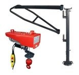 DESDEA Wciągarka elektryczna linowa budowlana + Niski maszt + Ramie robocze + lina 30m + sterowanie ręczne 1,5m (udźwig: 200 kg) 08172276