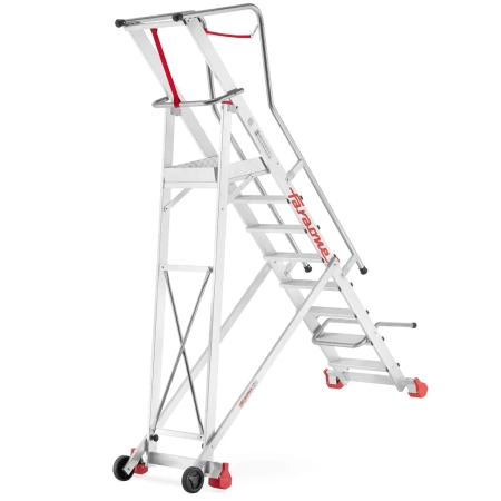 Drabina magazynowa jezdna podest FARAONE (wysokość robocza: 6,12m) 99675059