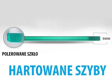 Kabina prysznicowa kwadratowa Czarna Black 80x80cm 5MM 23180200