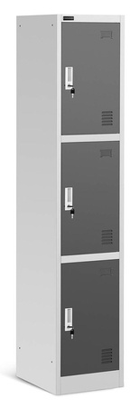Szafa metalowa Fromm & Starck - 3 przegrody - zamki (wymiary: 38 x 45 x 185 cm) 45674777