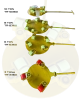 Rolki transportowe do maszyn TRETOS Delta rotacyjne 360°, 3 T (TR-3360) + podnośnik pazurowy TRETOS Recon 10 T (TR-10050) za 1 zł