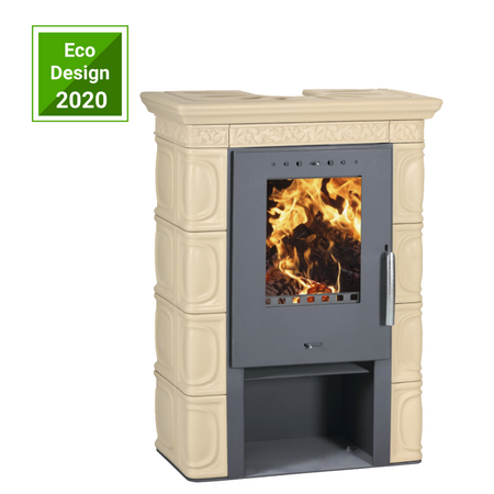 Piec kaflowy kominek koza 5,8kW (kolor: brown) - spełnia anty-smogowy EkoProjekt 48279111