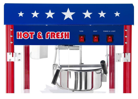 Maszyna do popcornu z wózkiem, amerykański design Royal Catering (moc: 1500W, wydajność: 5 kg/h) 45670651