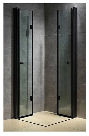 Kabina prysznicowa 80x80 szkło 6mm kwadrat czarna 23178187