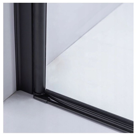 Kabina prysznicowa 80x80 szkło 6mm kwadrat czarna 23178217