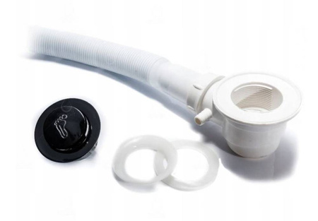 Brodzik kwadratowy 80x80 głęboki 15cm czarny syfon 23179596