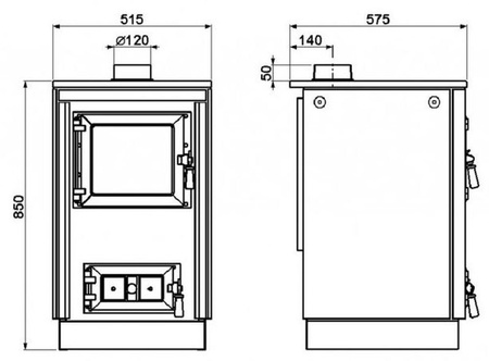 Kuchnia, angielka 7,1kW Bordo, chrom, bez płaszcza wodnego - spełnia anty-smogowy EkoProjekt 88828417