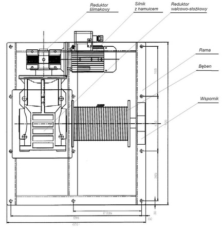 Treton 28850137 Elektryczna wciągarka linowa (siła uciągu: 4000/5500 kg)