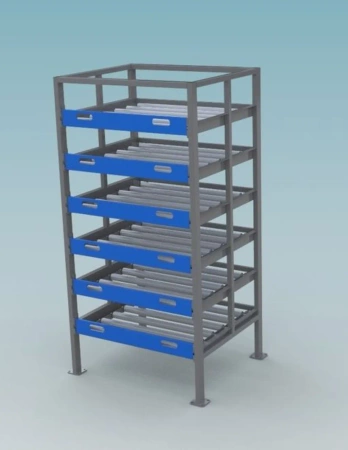 Regał rolkowy 6-półkowy odkładczy 16083238