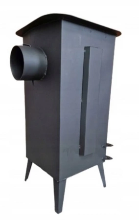 Piec szamotowy piecyk koza 12 cegieł atest 5kW na drewno (kolor: czarny) 57680089