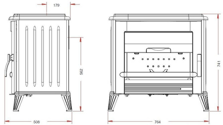 INVICTA Piec wolnostojący 10kW Modena (kolor: emalia szara) - spełnia anty-smogowy EkoProjekt 86876395