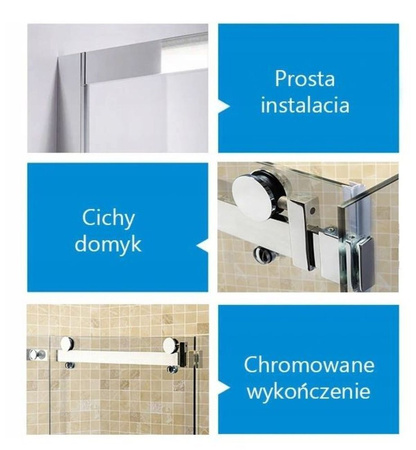 Kabina prysznicowa 120x80 jakość mocna szkło 8mm 23178205