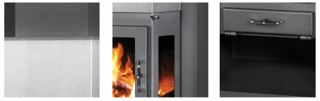 Piec piecyk kominek stalowy na drewno 14kW - spełnia anty-smogowy EkoProjekt 48280251