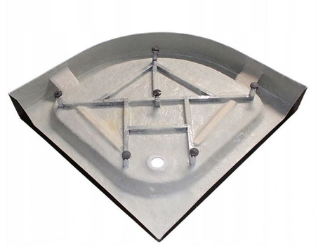 Brodzik 80cm półokrągły głęboki 15cm czarny + syfon 23178270