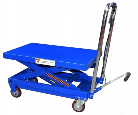 Wózek paletowy nożycowy platformowy 250 kg – solidność i wszechstronność, wymiary platformy: 45x69 cm, wysokość podnoszenia: 22-73 cm