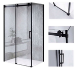 Kabina prysznicowa czarna 100x80 szkło 8mm 23178201