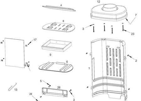 Piec wolnostojący 7kW Remilly (wylot spalin: góra, kolor: antracyt) - spełnia anty-smogowy EkoProjekt 86854918