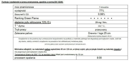 INVICTA Piec wolnostojący 7kW Seville (wylot spalin: góra, kolor: emalia kremowa) - spełnia anty-smogowy EkoProjekt 86865695