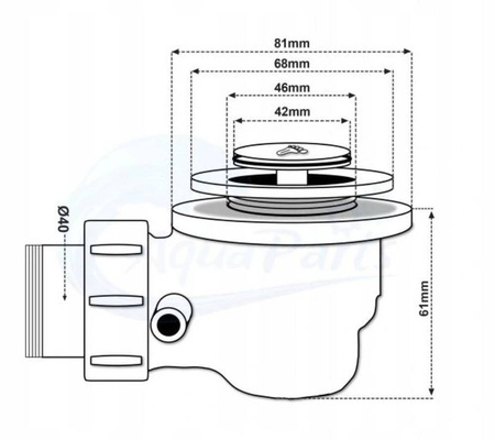 Brodzik kwadratowy 80x80 głęboki 15cm czarny syfon 23179596