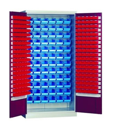 Szafa szafka warsztatowa z pojemnikami 72+80 sztuk (wymiary: 1990x1000x435 mm) 09276036