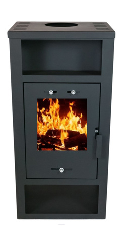 Piec wolnostojący stalowy 7,5kW na drewno (średnica wylotu spalin: 150mm) - spełnia anty-smogowy EkoProjekt 65882977