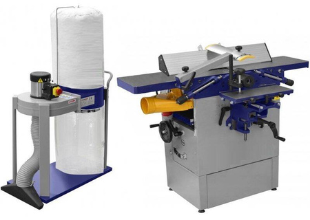 Strugarko-grubościówka + odciąg trocin (średnica wału nożowego: 75mm, maks. szerokość wyrówniarki: 250mm, moc silnika: 2 / 2,6 kW) 02861456