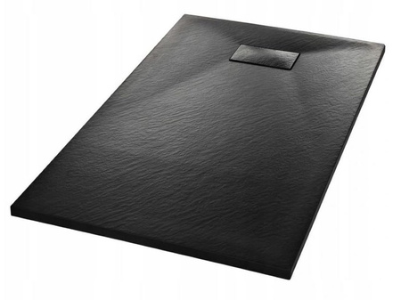 Brodzik prysznicowy prostokatny do lazienki czarny (wymiary: 120 x 70 x 2,6 cm) 22778038