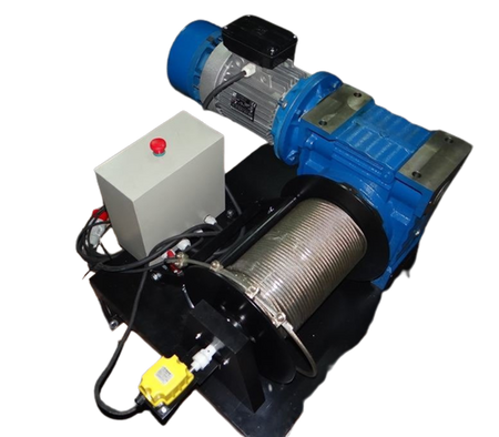 Treton Elektryczna wciągarka linowa z reduktorem ślimakowym + Lina o średnicy 8mm 20mb (siła uciągu: 2500 kg, moc: 7,5kW 400V) 28879172