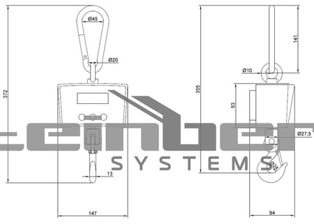 Waga hakowa Steinberg Systems - 100 g - LCD (udźwig: 300 kg) 45674873