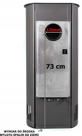 Piec wolnostojący stalowy 6-10kW na drewno (średnica wylotu spalin: 120mm) - spełnia anty-smogowy EkoProjekt 65882974
