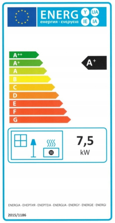 Piec wolnostojący stalowy 7,5kW na drewno (średnica wylotu spalin: 120mm) - spełnia anty-smogowy EkoProjekt 65882980