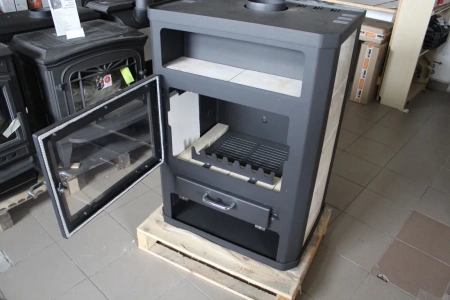 Piec piecyk kominek na drewno z płaszczem wodnym 14,1kW - spełnia anty-smogowy EkoProjekt 48280247