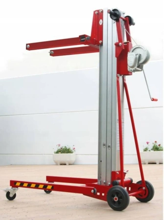 Podnośnik towarowy z wciągarką z automatycznym hamulcem (maks. wysokość podnoszenia: 4,1 m, maks. udźwig: 150 kg) 27481893