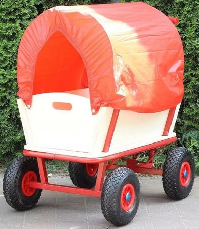 BEDREW Wózek ogrodowy transportowy przyczepka z plandeką (udźwig: 350 kg, wymiary platformy: 80x45 cm) 18677157
