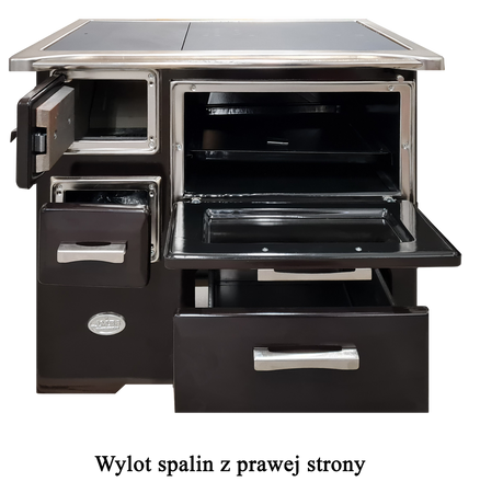 Kuchnia, angielka z piekarnikiem 7kW na drewno, bez płaszcza wodnego (kolor: brązowy) 50082887