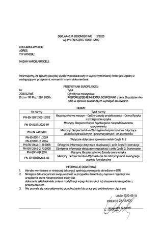 Żuraw hydrauliczny ręczny (udźwig: od 750 do 1500kg) 5877833