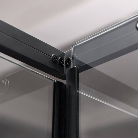 Kabina prysznicowa czarna kwadratowa 90x90 szkło 6mm 23178198