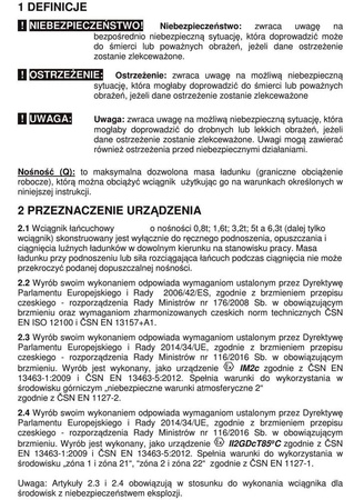 Wyciągarka łańcuchowa dźwigniowa, łańcuch Galla - wersja przeciwwybuchowa (wysokość podnoszenia: 1,5m, udźwig: 1,6 T) 22076962