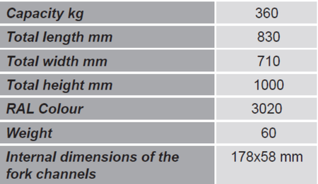 Uchwyt do beczek na wózek widłowy GermanTech (udźwig: 360 kg) 99724857