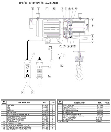 Wciągarka elektryczna linowa budowlana 150kg/30m - do wyboru ramię, maszt, podpory, uchwyt rusztowania 08179948