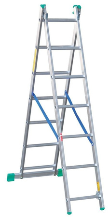 Drabina 2-elementowa aluminiowa Drabex 2x7 (wysokość robocza: 4,59m) 99674738