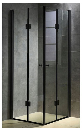Kabina prysznicowa 90x90 szkło 6mm czarna 23178185